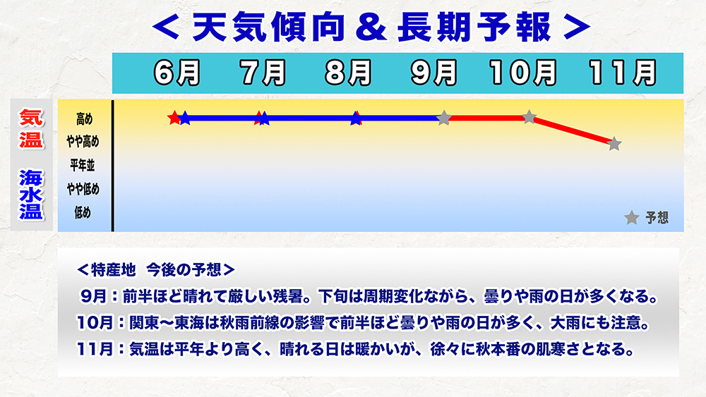 ウェザーニュース長期予報